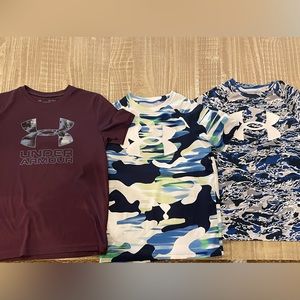 3 Boys size medium, Under Armour Dri-fit tees.